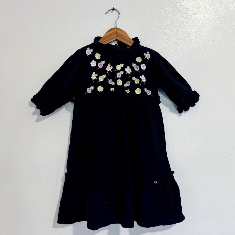 Cherry Crumble Black Floral Dress
